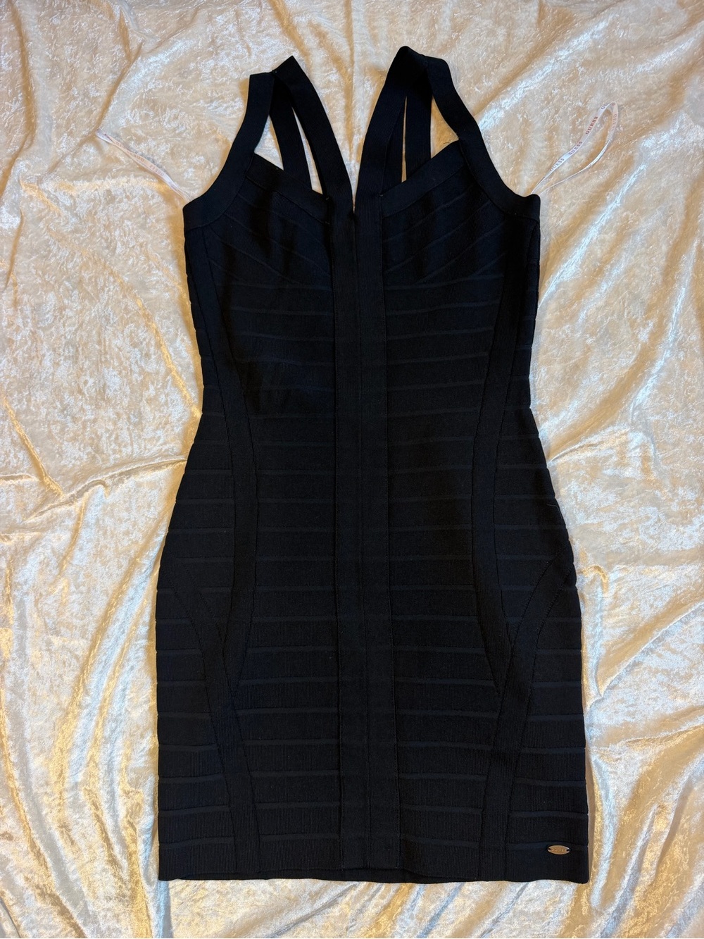 GUESS Black Bandage Bodycon Cutout Mini Dress Size L | Y2K Going Out